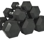 Rubber Coated Hexagonal Dumbbells